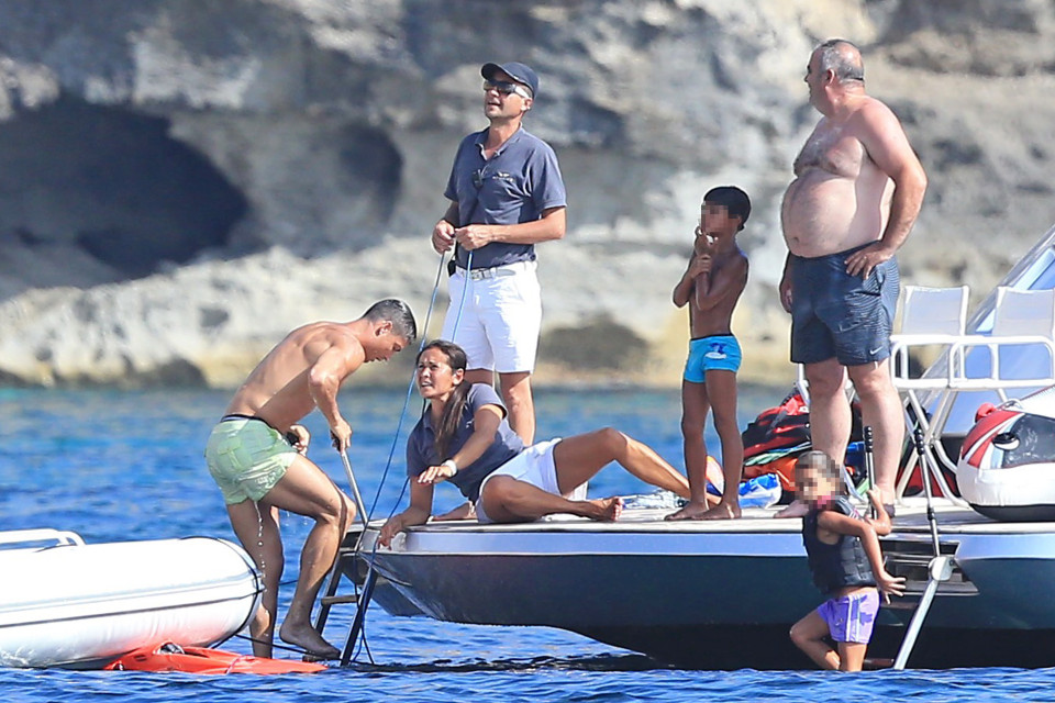 Portuguese European Championship winning captain, Cristiano Ronaldo, is seen on holiday in Ibiza with his family including his mother 13 July 2016. Please byline: G Tres/Vantagenews.com UK clients should be aware children's faces may need pixelating.