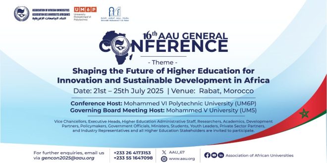 L’AUA tient sa 16ᵉ Conférence Générale Quadriennale à l’UM6P