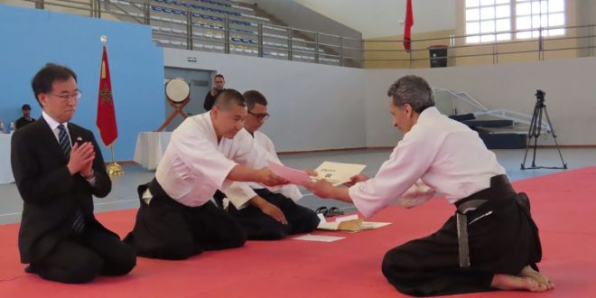 Six maîtres marocains atteignent le 6e Dan en Aïkido