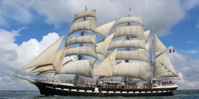 Le Belem, voilier légendaire du 19è siècle, fait escale à Tanger