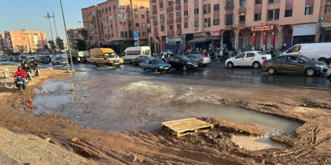 La rupture d’une canalisation inonde un quartier à Marrakech