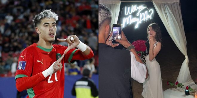 Qui est Farah El Khalifi, la femme de Yassir Zabiri qui fait le buzz après le sacre du Maroc ?
