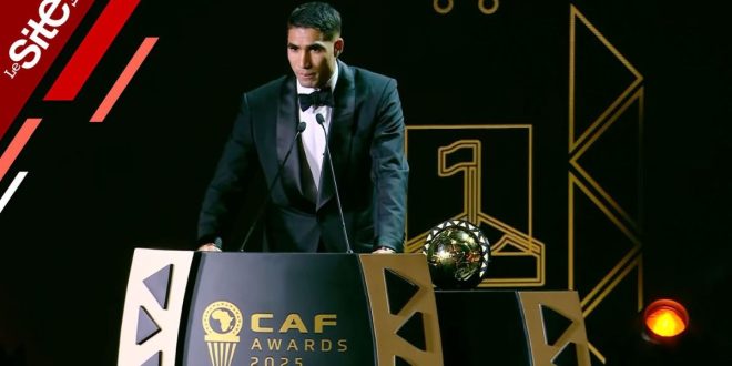 CAF Awards 2025 : les mots forts d’Achraf Hakimi après son sacre