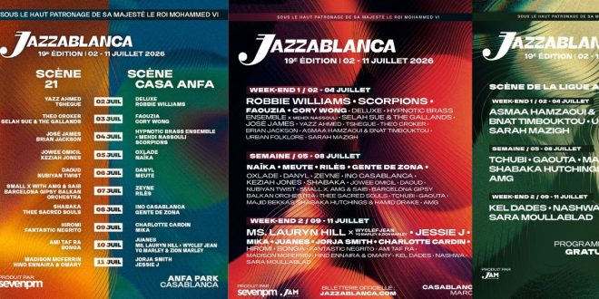Jazzablanca 2026 : une programmation riche pour la 19e édition