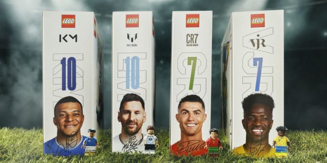 LEGO réunit Messi, Ronaldo, Mbappé et Vinícius dans une campagne mondiale