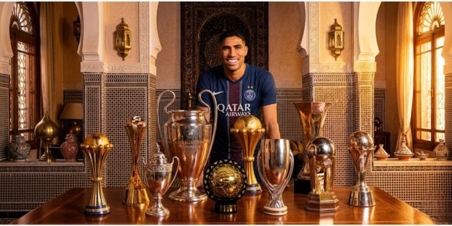 Achraf Hakimi devient le joueur africain le plus titré de l’histoire
