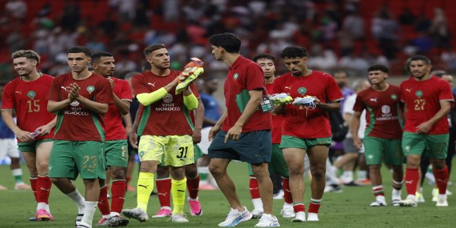 Les Lions de l'Atlas célèbrent leur victoire avec enthousiasme