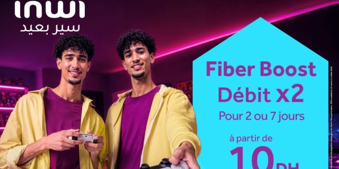 inwi lance Fiber Boost, une première au Maroc pour doubler le débit Fibre à la demande