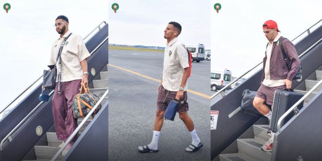 Maroc-France : Les Lions de l’Atlas arrivent à Boston (PHOTOS)