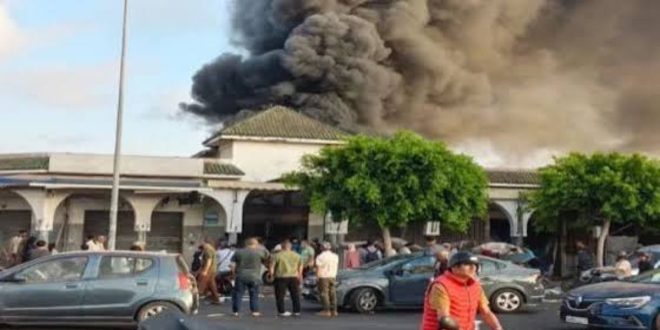 Casablanca : un terrible incendie ravage plusieurs commerces au marché « Kriaa »